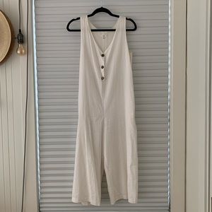 White Linen Jumpsuit